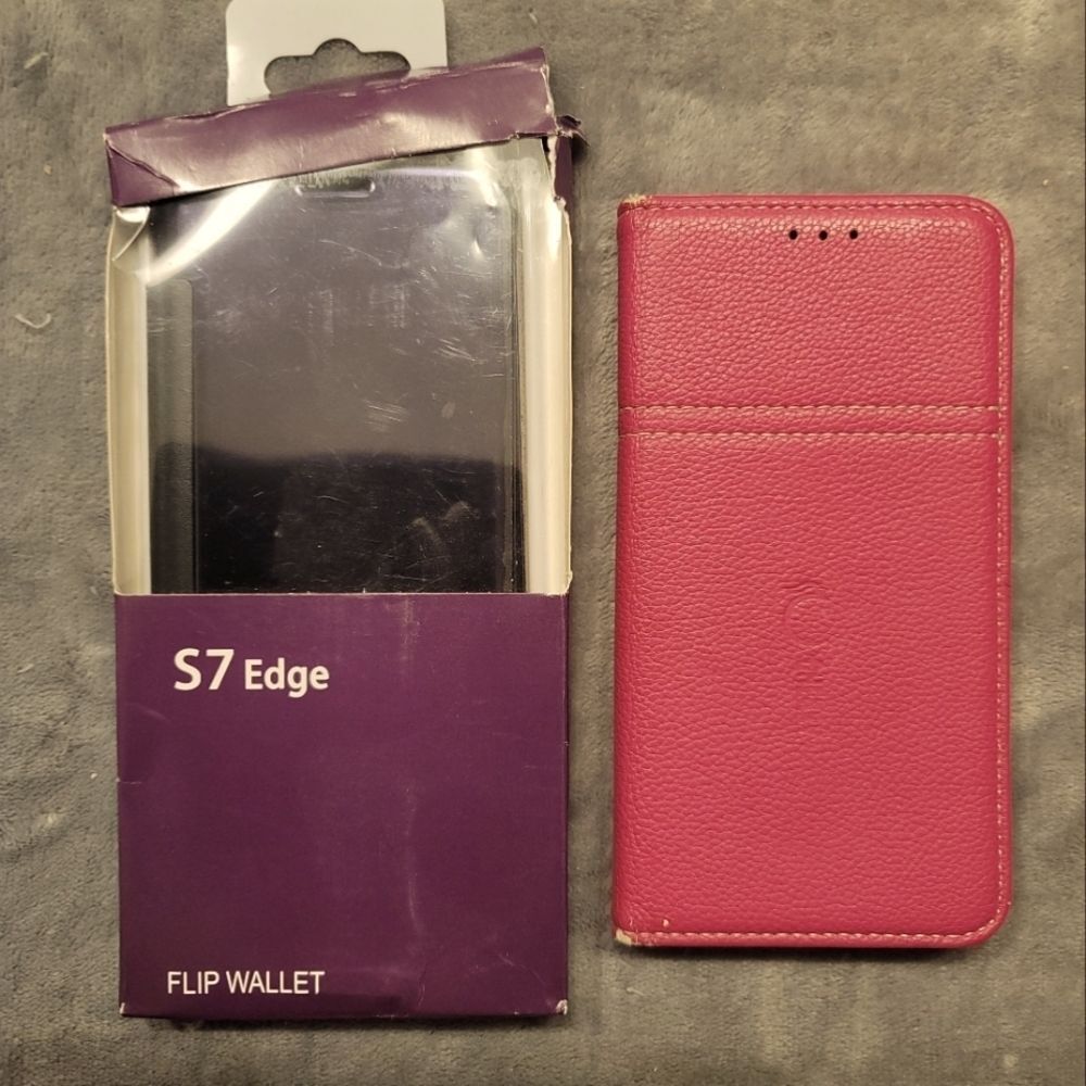 0464. NIB~ SAMSUNG ~ S7 Edge ~ 2 - Flip Cases ~ 🩷💜🩷💜 ~ I shattered my phone!